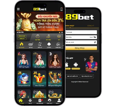 Giao diện 8xx App Casino trên điện thoại di động